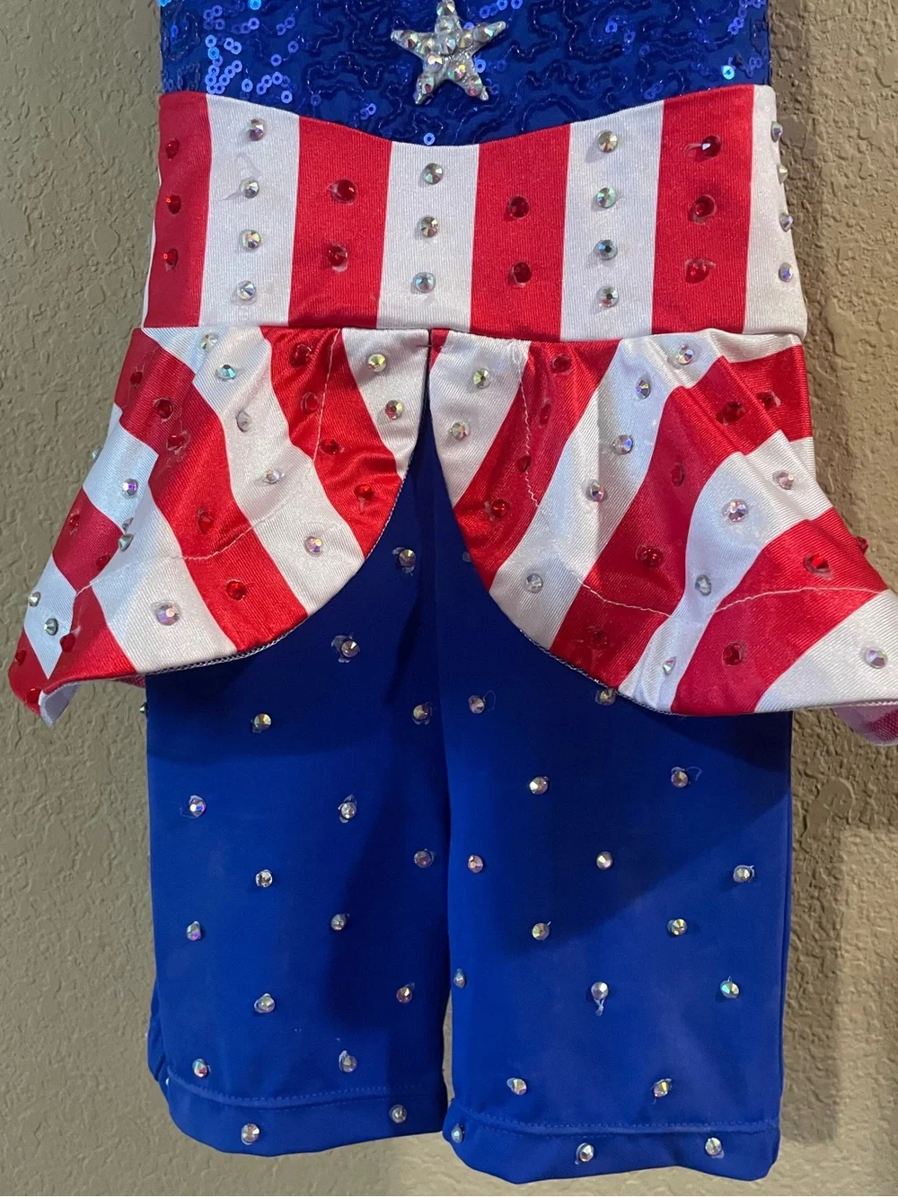 Revolution American Bandstand Patriotic Dance Costume Biketard - SC